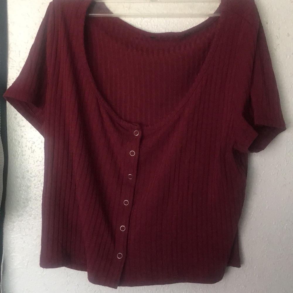 Maroon forever21 crop top